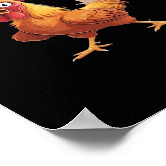 Chicken F-Caw-F Classic Funny Retro Poster (Hoek)