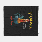 Chicken F-CAW-F F-caw-F Fleece Deken (Voorkant (Horizontaal))