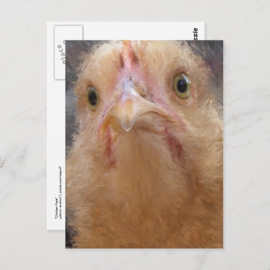 Chicken Face Briefkaart (Voorkant / Achterkant)