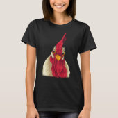 Chicken Face Staring Funny Drahic T-shirt (Voorkant)