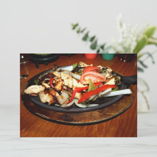Chicken Fajitas Kaart (Staand voorkant)
