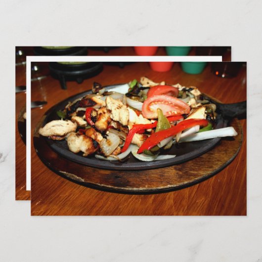 Chicken Fajitas Kaart (Voorkant / Achterkant)