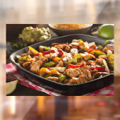 Chicken Fajitas Mexican Restaurant Food Afbeelding Raamsticker (Vel 2)