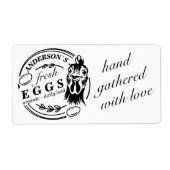 Chicken Family Boerderij Eierkarton Etiket (Voorkant)
