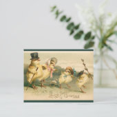 Chicken Family Paaszondagwandeling Briefkaart (Staand voorkant)