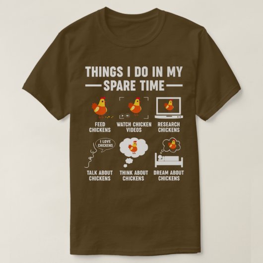 Chicken Fan Farmer Funny Chicken T-shirt (Design voorkant)
