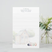 Chicken Farm Egg Seller Lined Stationery Briefpapier (Staand voorkant)