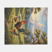 Chicken Farm House  Fleece Deken (Voorkant (Horizontaal))