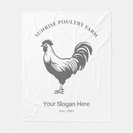 Chicken Farm House Fleece Deken