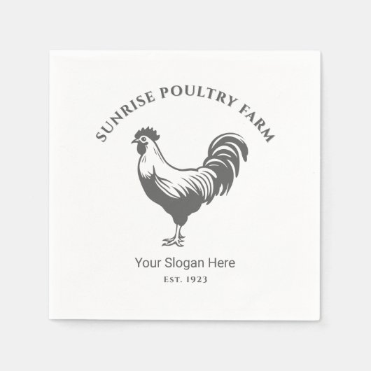Chicken Farm Paper Napkin Servet (Voorkant)