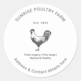 Chicken Farm  Ronde Sticker