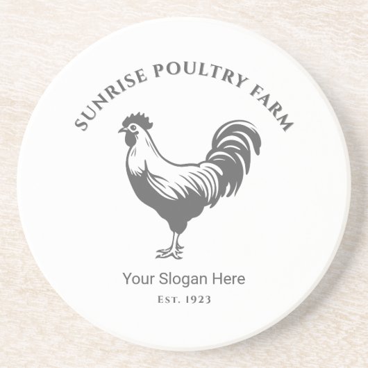 Chicken Farm Sandstone Coaster Zandsteen Onderzetter (Voorkant)