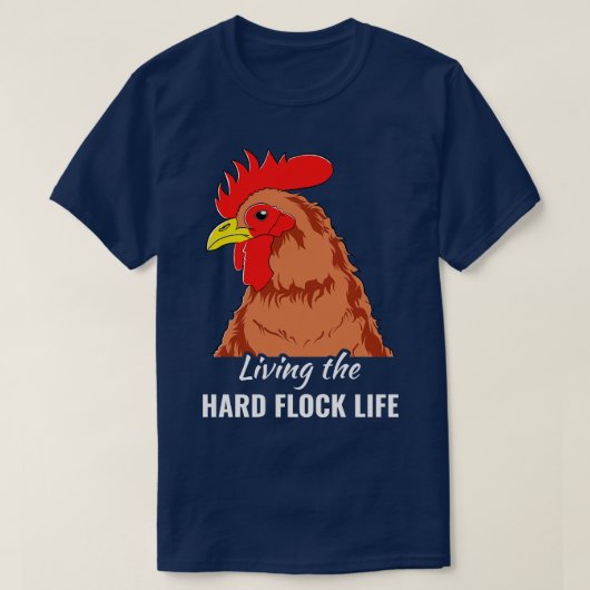Chicken Farmer Funny Backyard Chicken Hard Flock L T-shirt (Design voorkant)