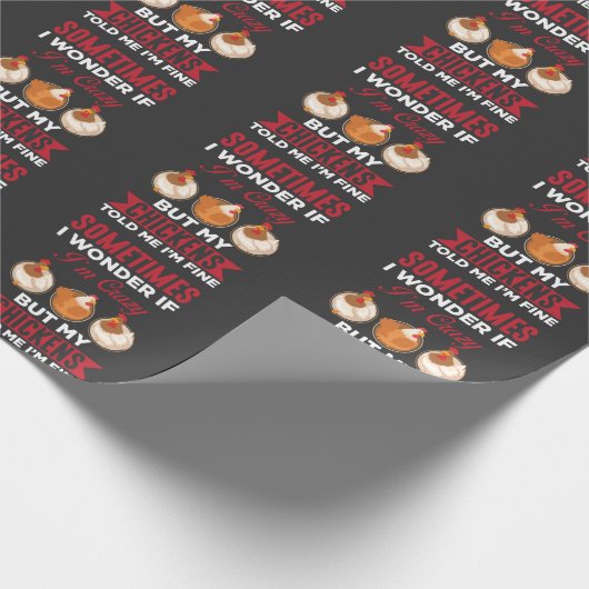 Chicken Farmer Funny Crazy Animal Farming Cadeaupapier (Hoek)