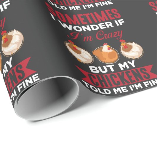 Chicken Farmer Funny Crazy Animal Farming Cadeaupapier (Rol Hoek)