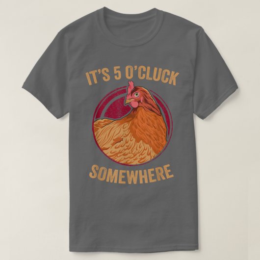 Chicken Farmer Funny Five O' Cluck Backyard Chicke T-shirt (Design voorkant)