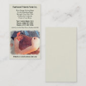 Chicken Farmer Holding Red Layer Hen Visitekaartje (Voorkant / Achterkant)