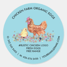 Chicken Farmhouse Organic Fresh Eggs blauw