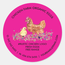 Chicken Farmhouse Organic Fresh Eggs roze