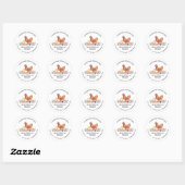 Chicken Farmhouse Organic resh Eggs Ronde Sticker (Vel)
