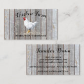 Chicken Farmhouse Rustic Egg Visitekaartje (Voorkant / Achterkant)