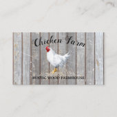 Chicken Farmhouse Rustic Egg Visitekaartje (Voorkant)