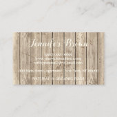 Chicken Farmhouse Wood Rustic Egg Visitekaartje (Achterkant)