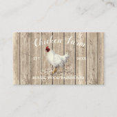 Chicken Farmhouse Wood Rustic Egg Visitekaartje (Voorkant)