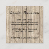 Chicken Farmhouse Wooden Rustic Vierkante Visitekaartje (Achterkant)