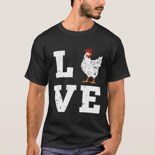 Chicken Farming Love Birthday T-shirt (Voorkant)