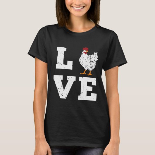Chicken Farming Love Birthday T-shirt (Voorkant)