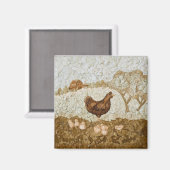 Chicken Farmyard Magnet (Voorkant / Achterkant)