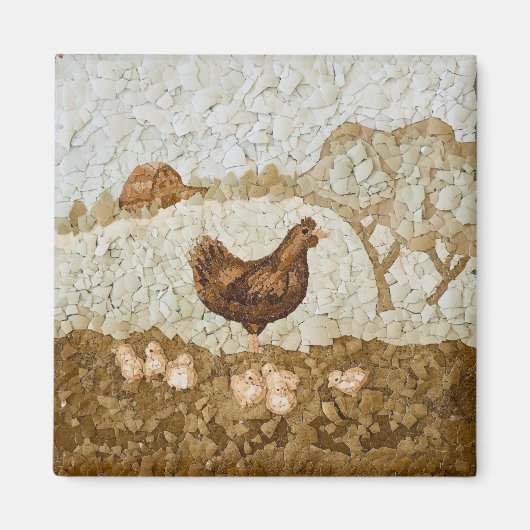 Chicken Farmyard Magnet (Voorkant)