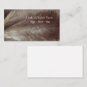Chicken Feather, Sepia, Grunge, Visitekaartjes (Voorkant / Achterkant)