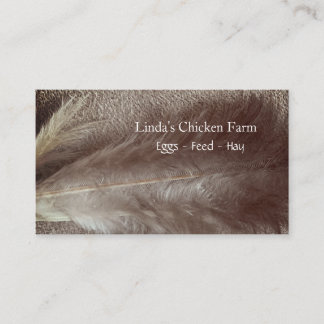 Chicken Feather, Sepia, Grunge, Visitekaartjes