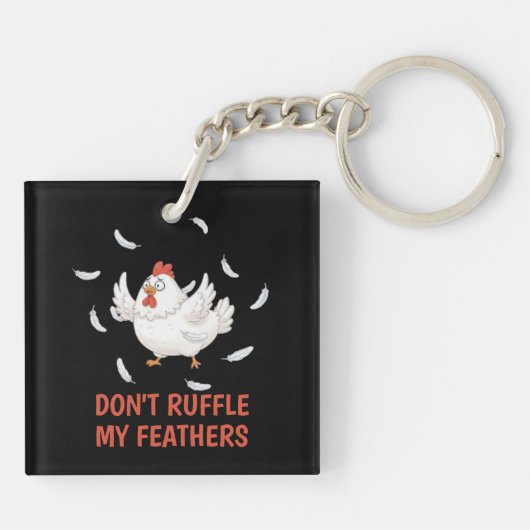 Chicken Feathers Sleutelhanger (Achterkant)