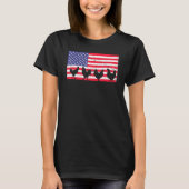 Chicken Flag American Chicken Happy 4 juli T-shirt (Voorkant)