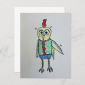 Chicken Flat Thank You Card Bedankkaart (Voorkant / Achterkant)