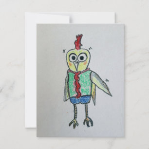 Chicken Flat Thank You Card Bedankkaart