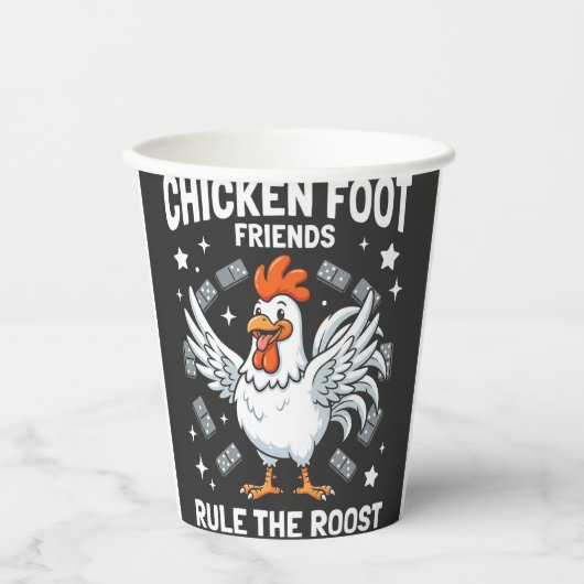 Chicken Foot Friends Rule the Roost Papieren Bekers (Voorkant)