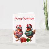 Chicken Friend Christmas Kaart (Voorkant)