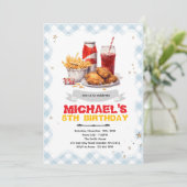 Chicken Fry birthday Invitation Kaart (Staand voorkant)