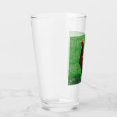 Chicken Funny Brown Green Glass Cup Glas (Rechts)