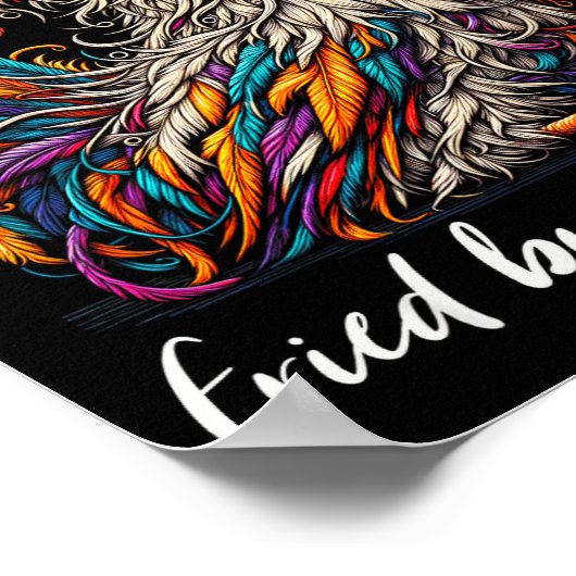 Chicken Funny Fried But Fabulous Graphic Women Chi Poster (Hoek)