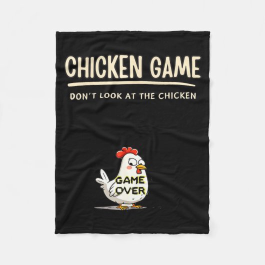 Chicken Game Do Not Look At The Chicken Funny Chic Fleece Deken (Voorkant)