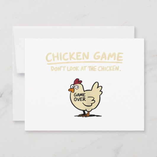 Chicken Game Don't Look At The Chicken Funny Chick (Voorkant)