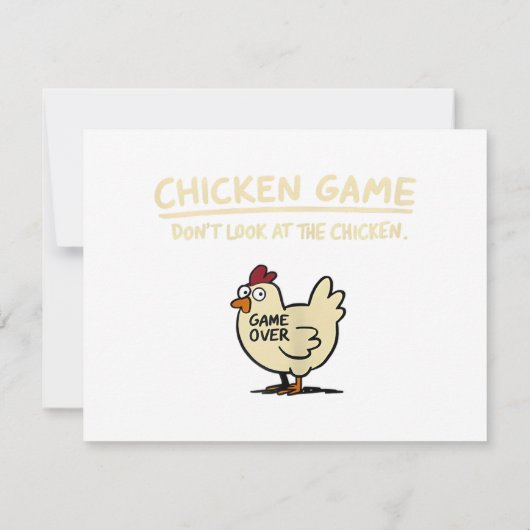 Chicken Game Don't Look At The Chicken Funny Chick (Achterkant)