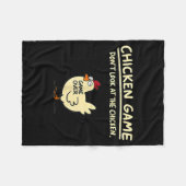 Chicken Game Don't Look At The Chicken Funny Chick Fleece Deken (Voorkant (Horizontaal))
