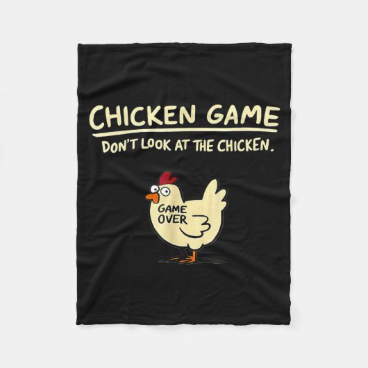 Chicken Game Don't Look At The Chicken Funny Chick Fleece Deken (Voorkant)