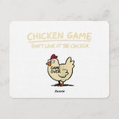 Chicken Game Don't Look At The Chicken Funny Chick Kaart (Achterkant)